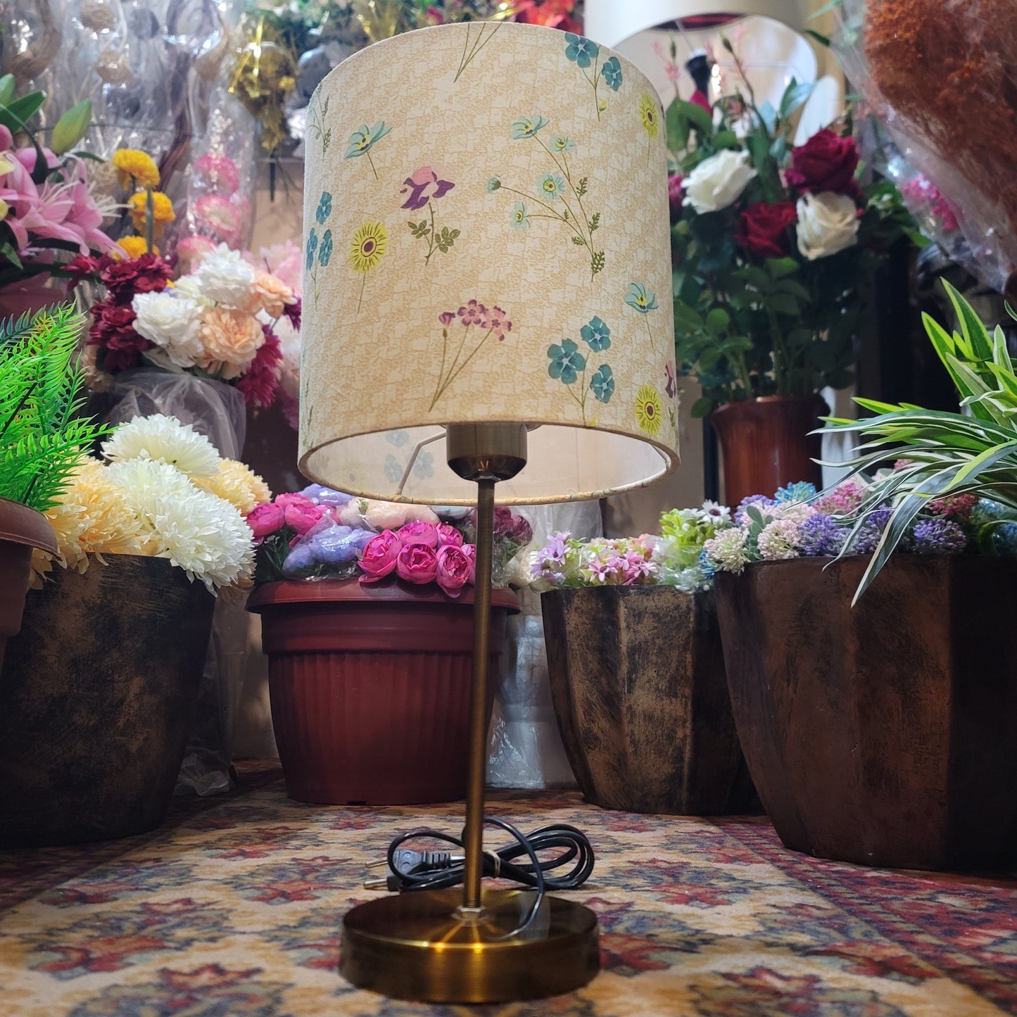 Tripod Floor Lamp Redish Oak